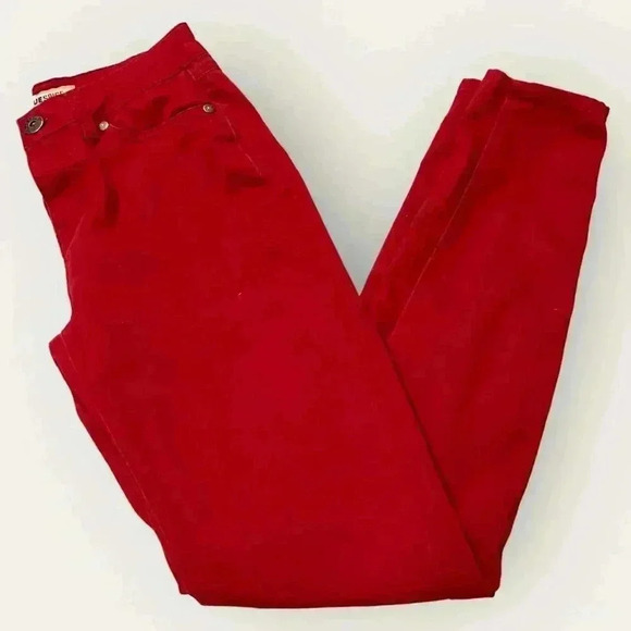 Blue Spice Women's Juniors Size 3 Straight Leg Skinny Red Jeans - Picture 12 of 12